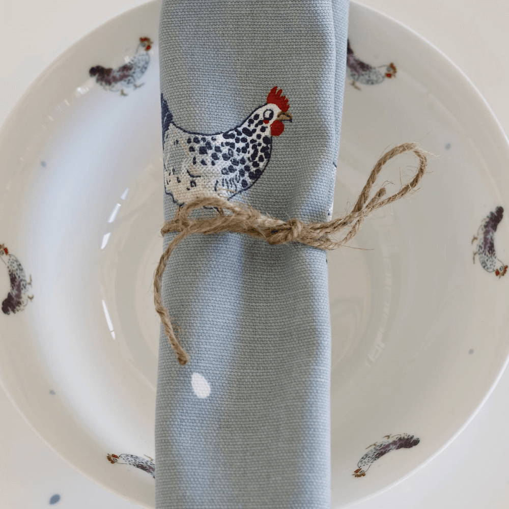 Chicken Set of 4 napkins, 40 x 30cm, Fabric