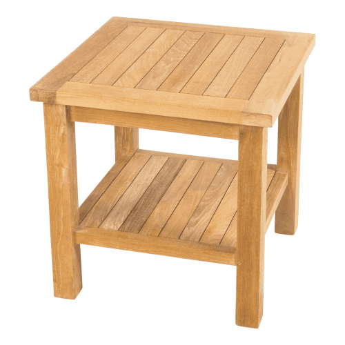 Image showing the Rose Square Coffee Table With Shelf, L50 x W50cm, Teak product.