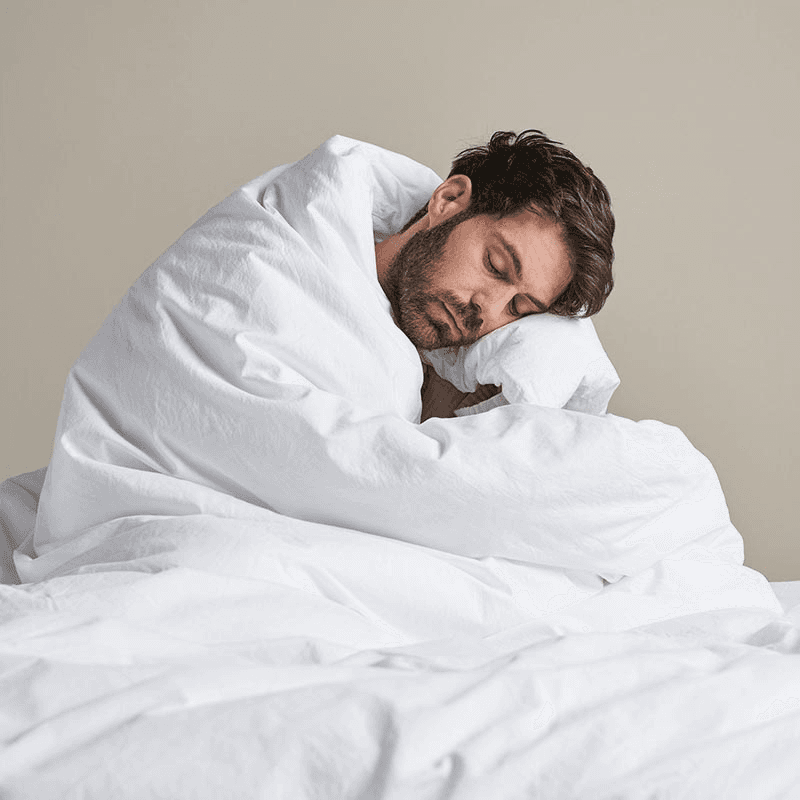 Relaxed Cotton King Size Duvet Cover, Snow