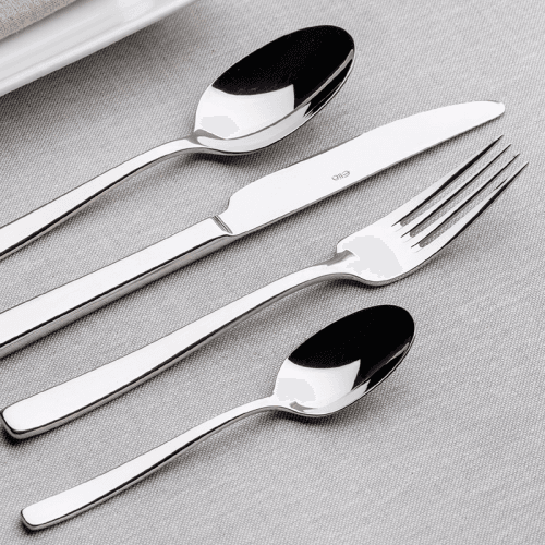Image showing the Premara 60 Piece Cutlery Set With Canteen, Mirror Finish product.