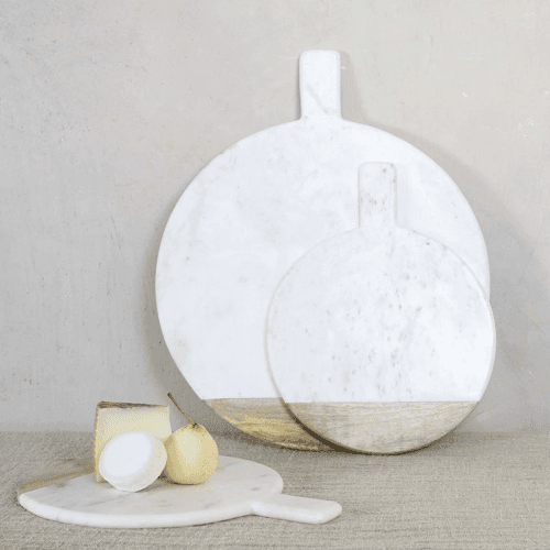 Image showing the Bwari Round Marble Board, D32cm, White product.