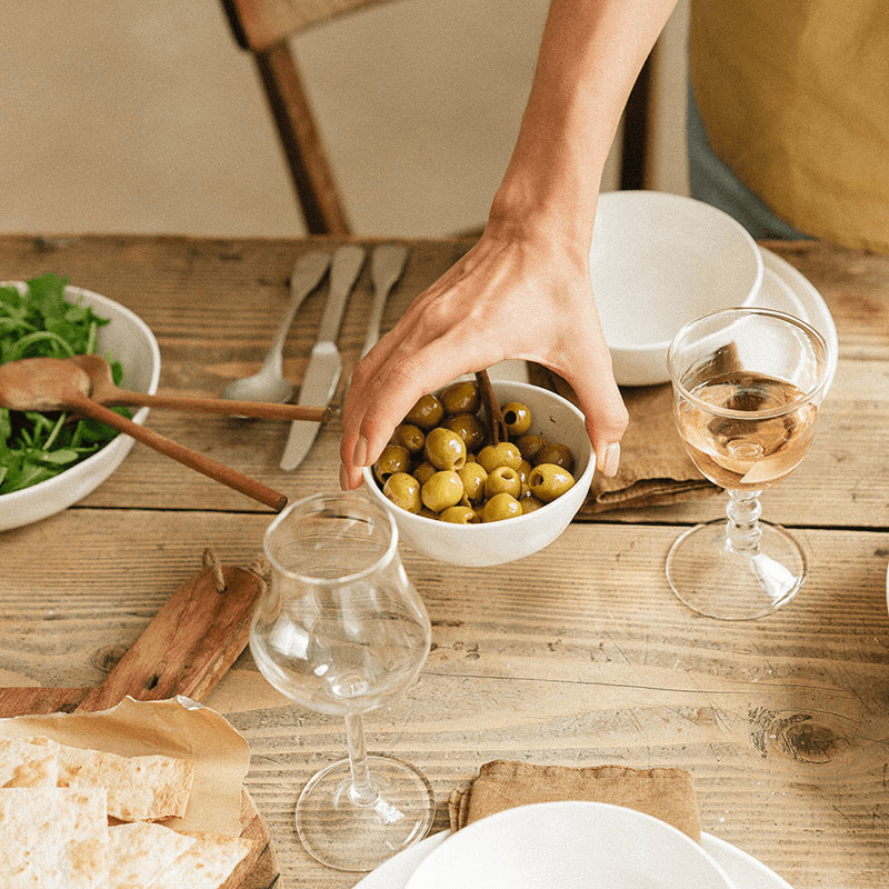 Handcrafted Serving Bowl Set, Milk