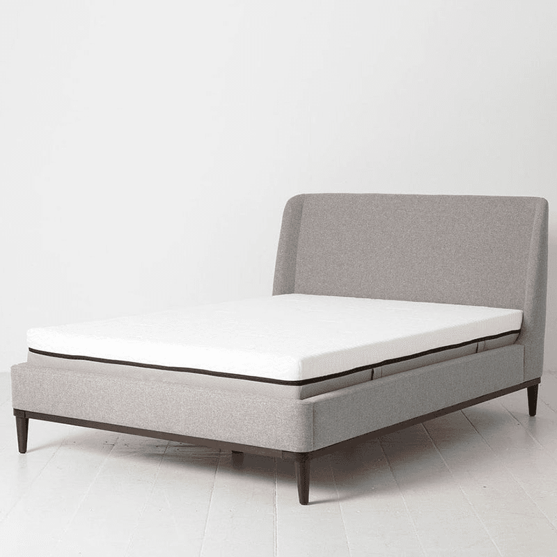 Bed 02 Linen Double Frame, Natural
