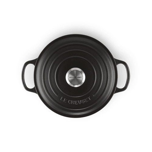 Image showing the Signature Cast Iron Round casserole, 28cm - 6.7 litre, Satin Black product.