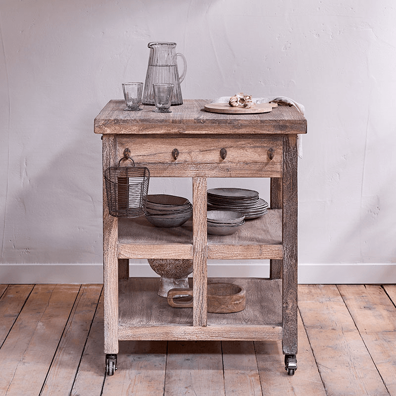 Tivu Butchers Block, H94cm, Reclaimed Wood