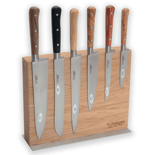 Image showing the Magnetic Oak Knife Block, 6 Knives, Mixed Wood product.