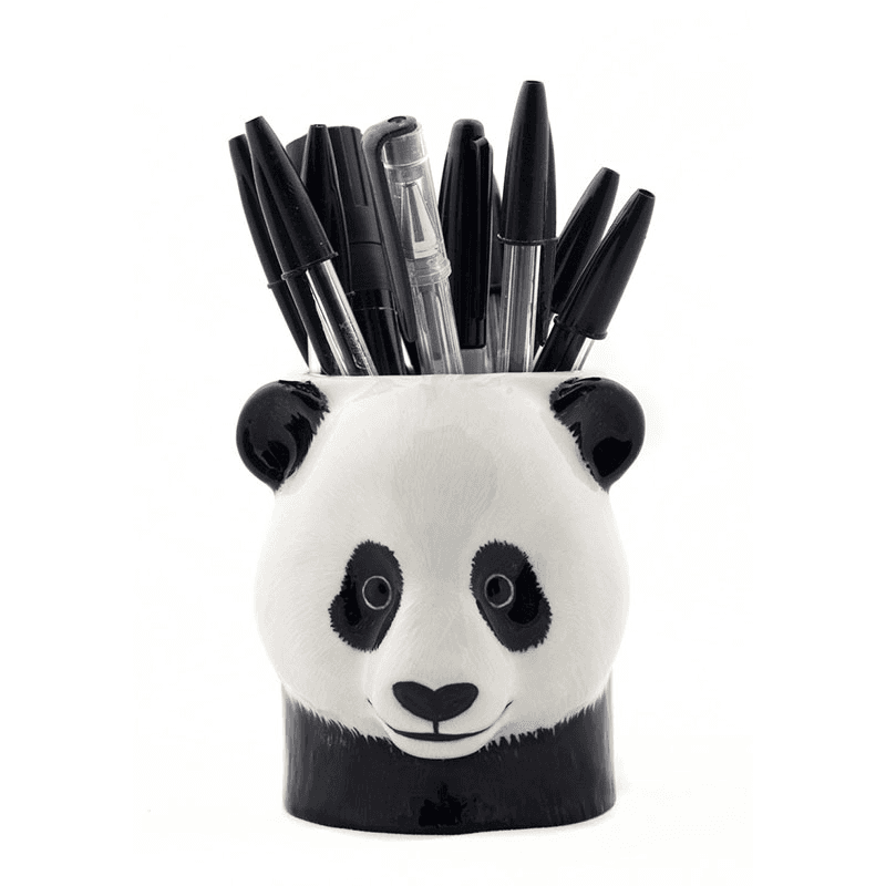 Panda Pencil Pot, H10cm, Black/White