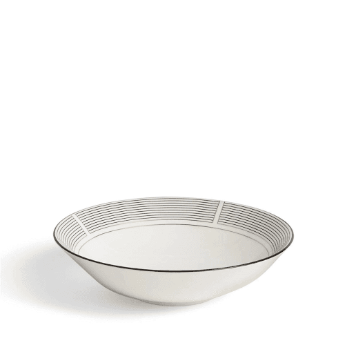 Image showing the Luxe Graphite Soup/Noodle Bowl, Black & White product.