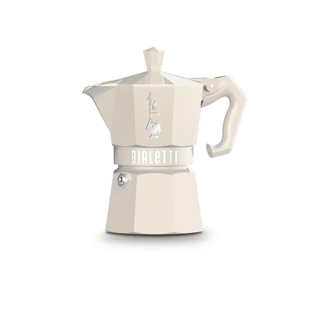 Bialetti Moka Espresso Pot, 6 Cup Capacity, Cream