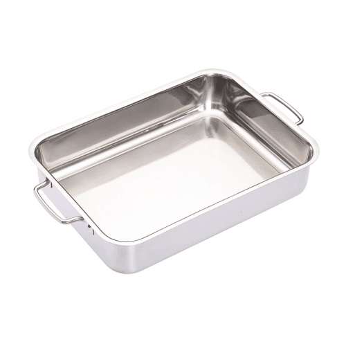 Image showing the Deep roasting pan, 32 x 23cm, Stainless Steel product.