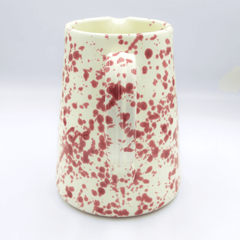 Splatter Jug, H18cm, Cranberry