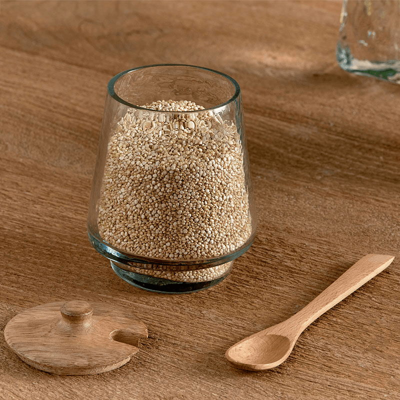 Kali Tall Storage Jar, H12cm, Natural & Clear