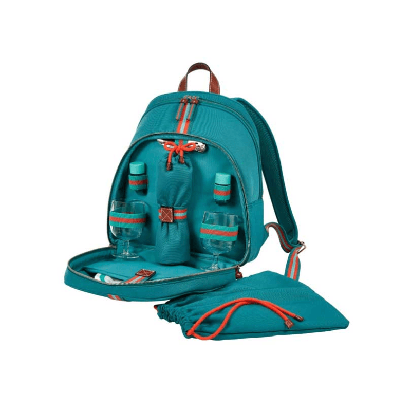 2 Person Canvas Picnic Backpack, Eau de Nil