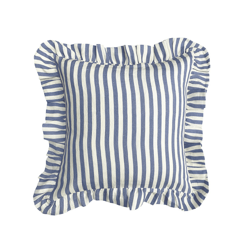 Candy Stripe Cushion Cover, 45 x 45cm, Blue