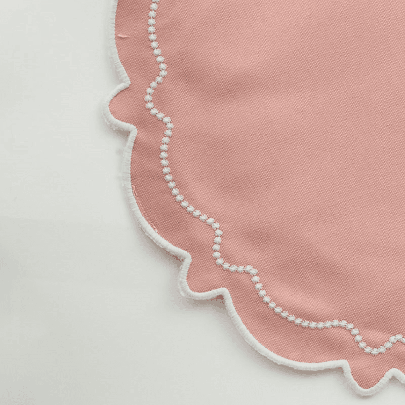 Abigail Set of 2 Placemat & Napkins, 40cm, Pink