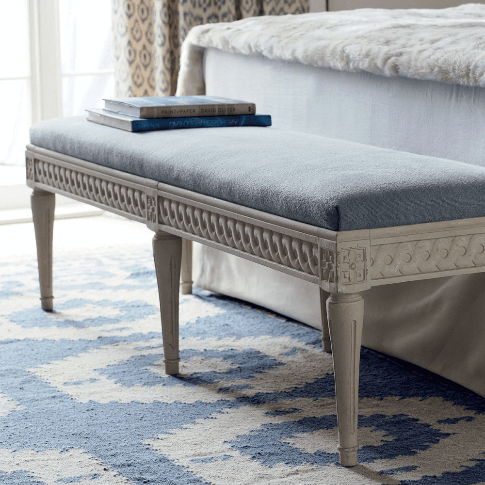 Chelak Rug, 300 x 240cm, Indigo 100% Wool