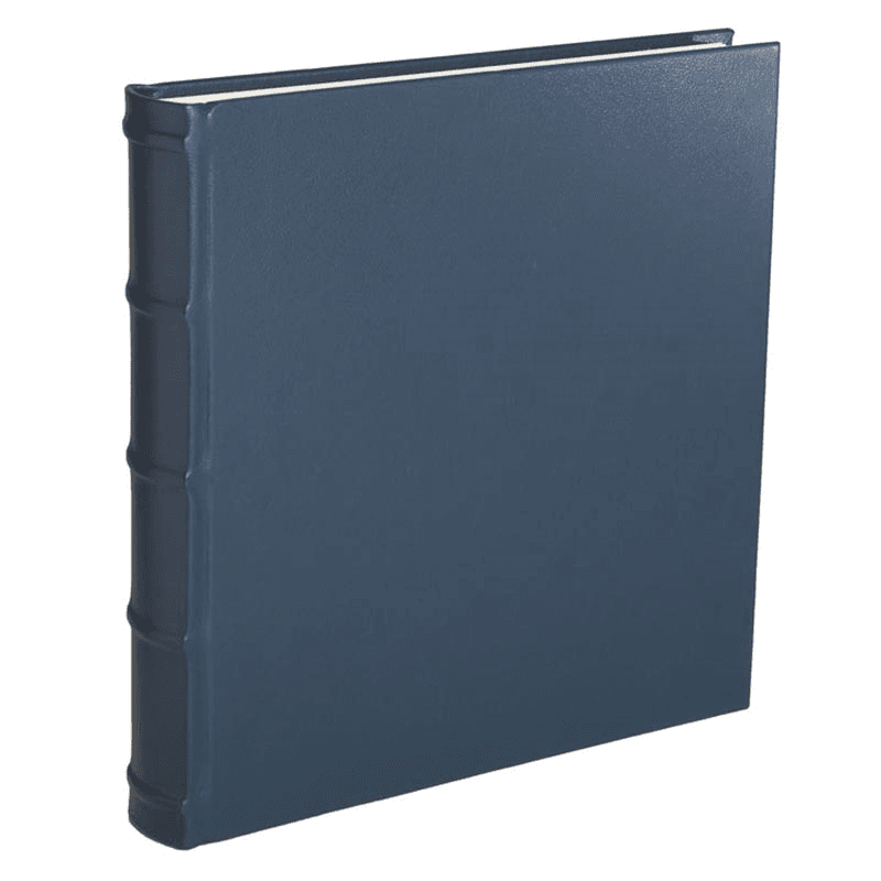 Leather Square Photo Album, 35.5 x 36.5cm, Blue