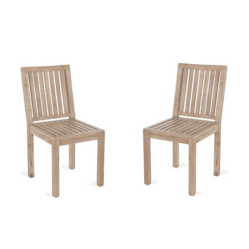 Image showing the Porthallow Set of 2 Dining Chairs, Natural product.