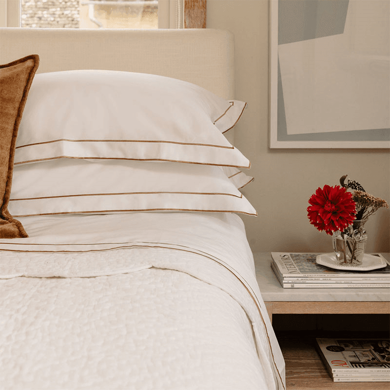 Frame Two Corded Duvet Cover, Superking, Bronzed Umber