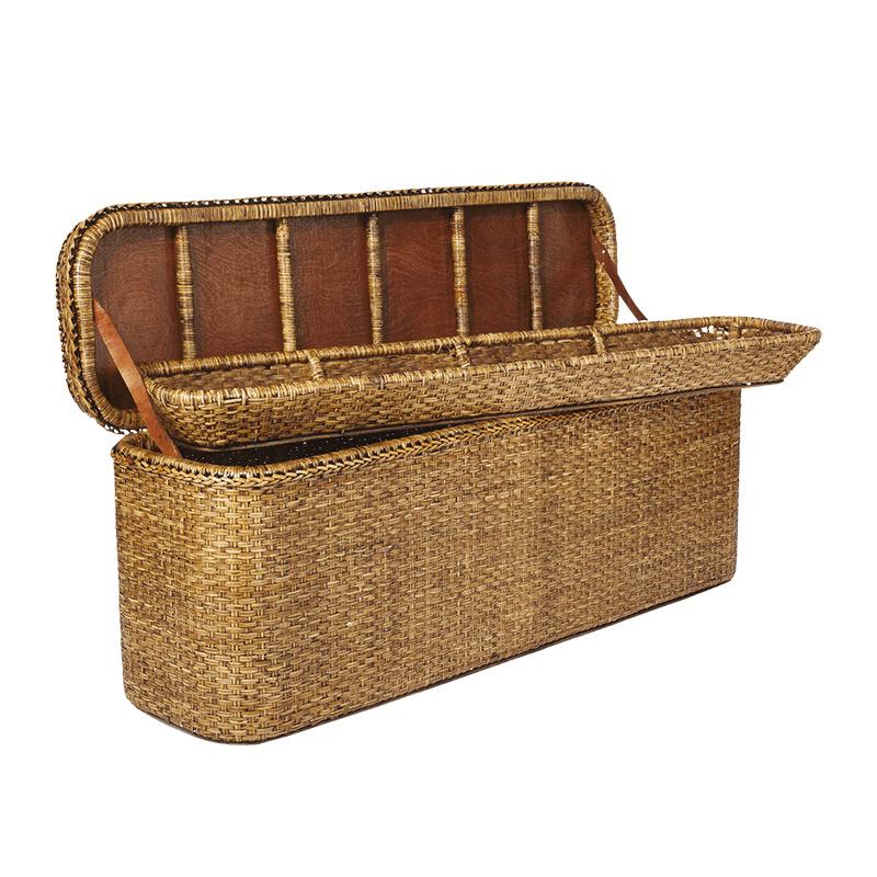 Indochine Bed end chest, W150 x D40 x H55cm