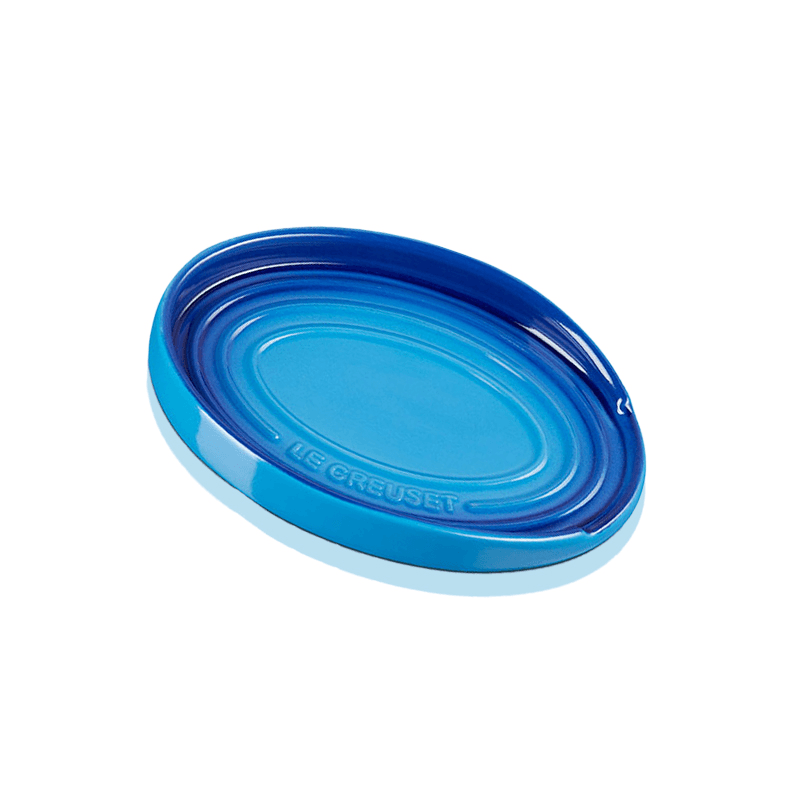 Stoneware Oval Spoon Rest, Azure