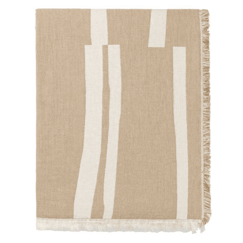 Image showing the Lyme Grass Throw, H180cm x W130cm, Beige product.