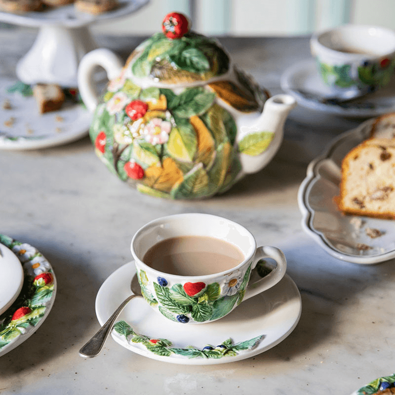 Frutti Di Bosco Set of 2 Teacups & Saucers, 180ml, Multi