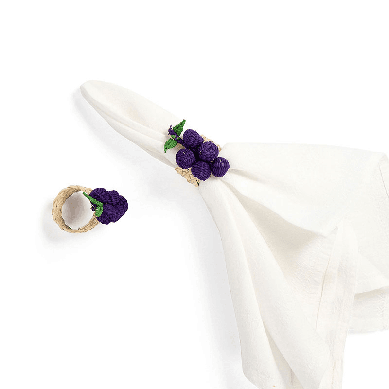 Grape Set of 4 Napkin Rings