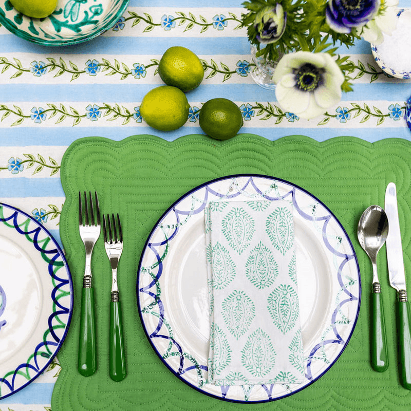 Leaf Set of 4 Napkins, 45 x 45cm, Green