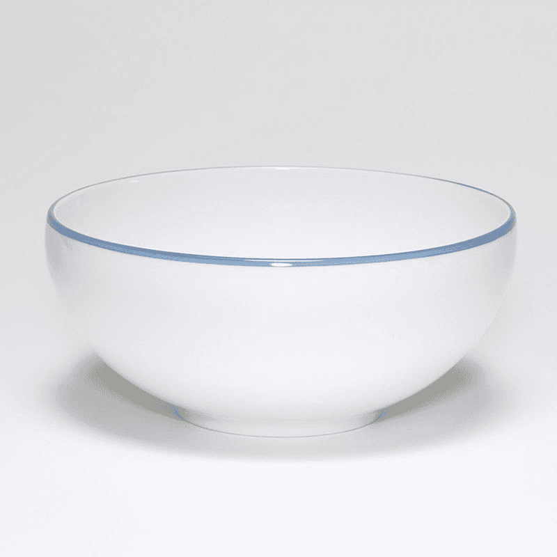 Breakfast Bowl, D15cm, Cornflower Blue Rim