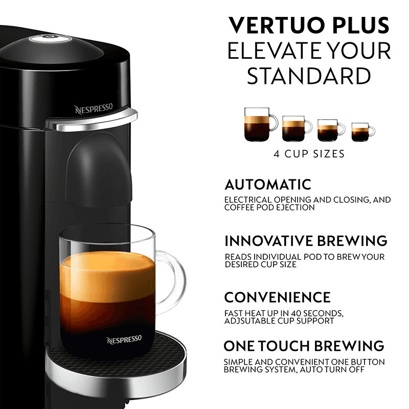 Vertuo Plus Coffee Machine, Black