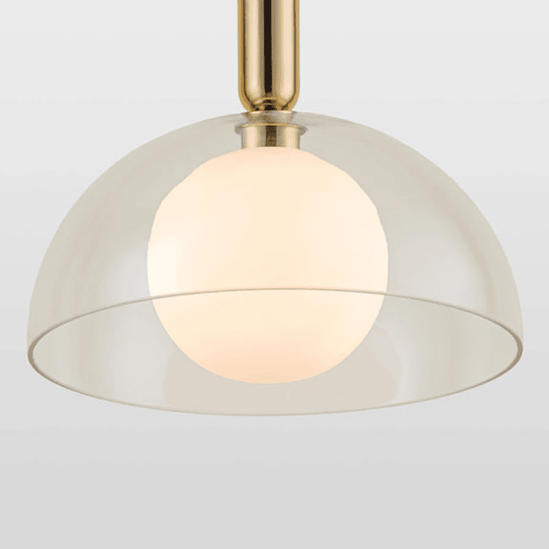 Dome Pendant Light, H213cm, Clear