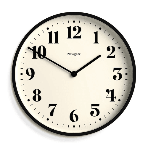 Image showing the Number Two Wall Clock, D45cm, Black product.