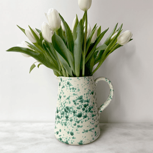 Image showing the Splatter Jug, H14cm, Pistachio product.