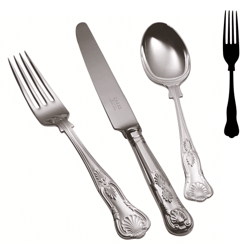 Image showing the Kings Dessert fork, Stainless Steel product.