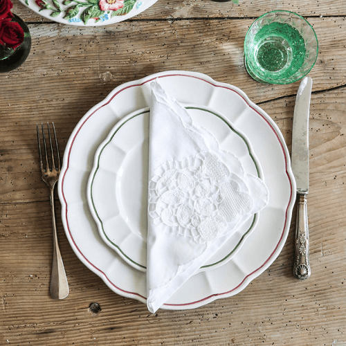 Image showing the Romilly Set of 4 Side Plates, D21cm, Red product.