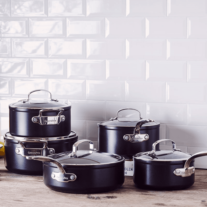 Barcelona Pro Non-Stick Skillet with Lid, 24, Black