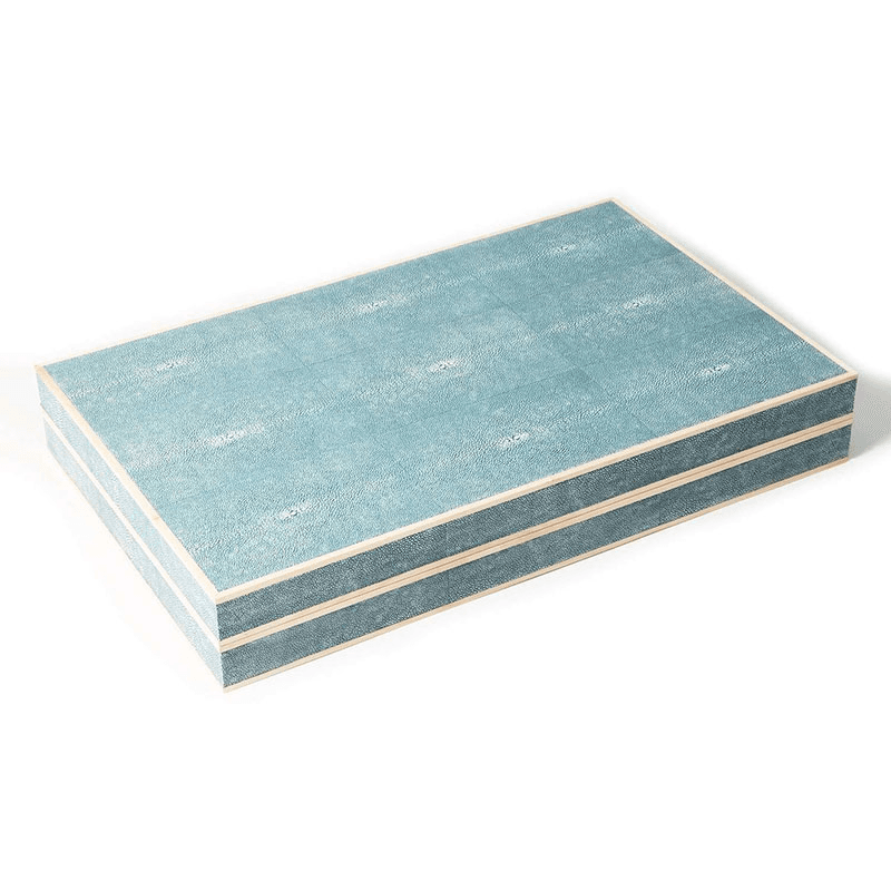 Backgammon Board, 54 x 34cm, Teal Shagreen