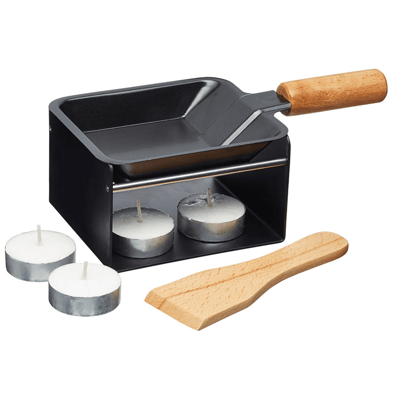 Individual serving raclette, 28 x 18 x 18cm, Black Wood