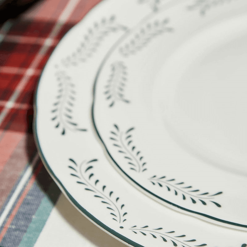 Olive Set of 4 Starter Plates, D21cm, Green