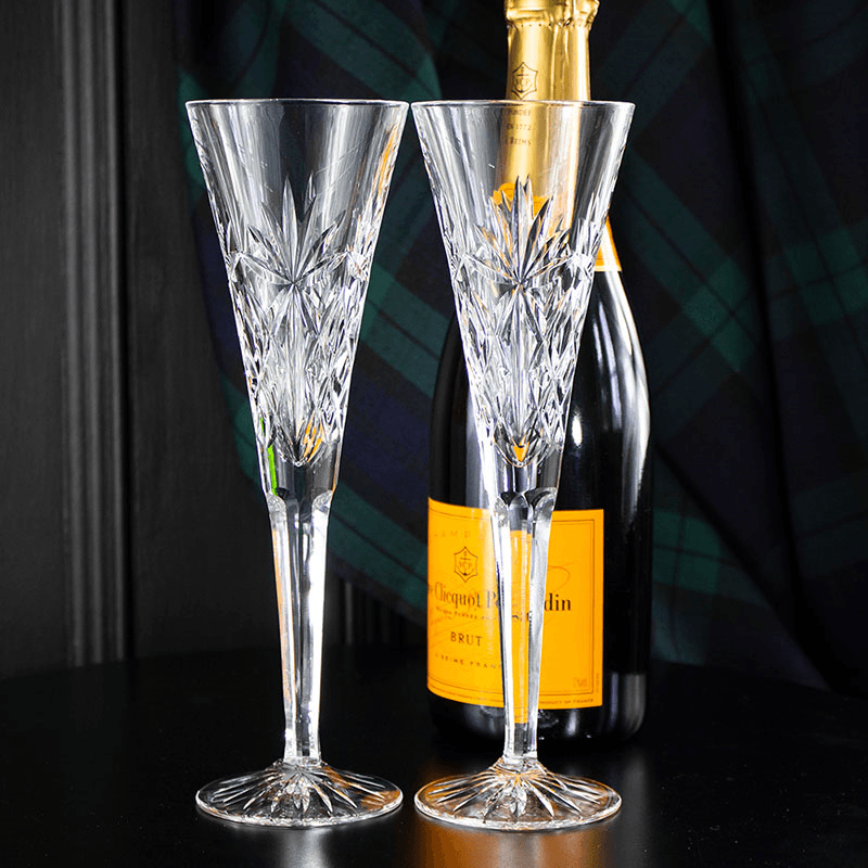 Kintyre Set of 2 Champagne Flutes, 170ml, Clear