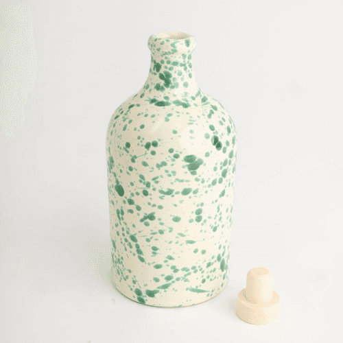 Image showing the Splatter Ceramic Bottle, 500ml, Pistachio product.