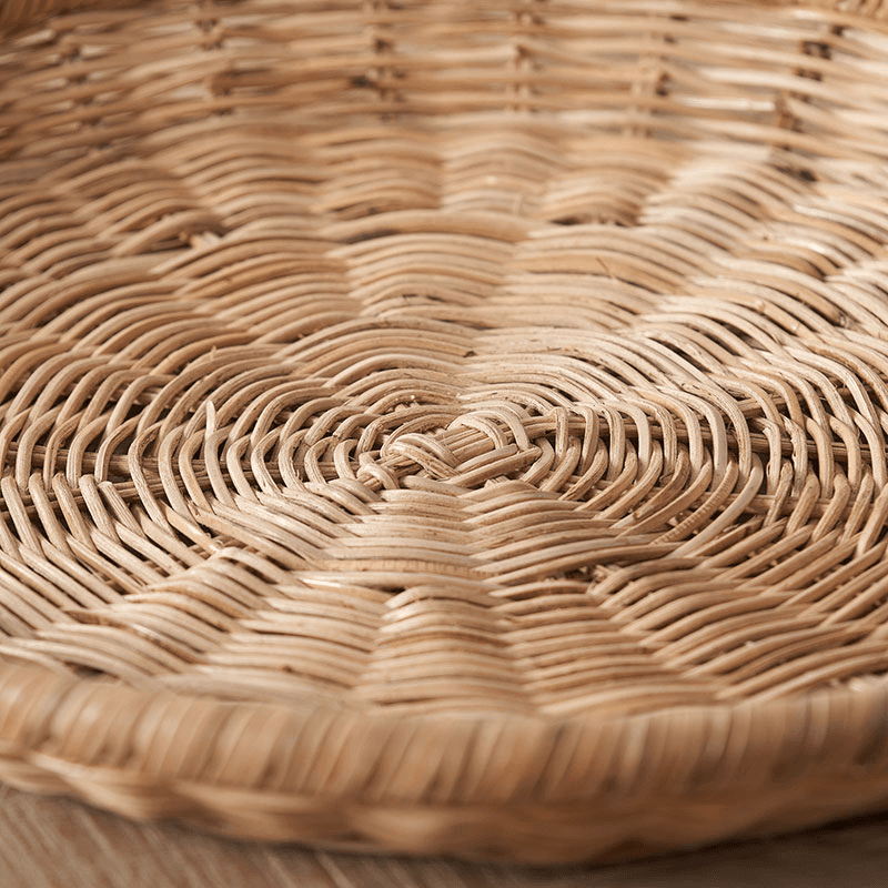 Rattan Round Tray, D43cm, Natural