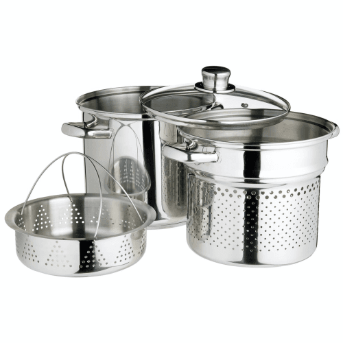 Image showing the World of Flavours - Italian Pasta pot, Dia20cm - 4L, Stainless Steel product.
