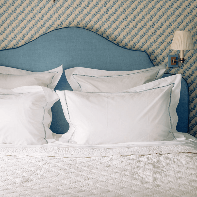 Georgiana Oxford Pillowcase, Standard, Dusky Blue