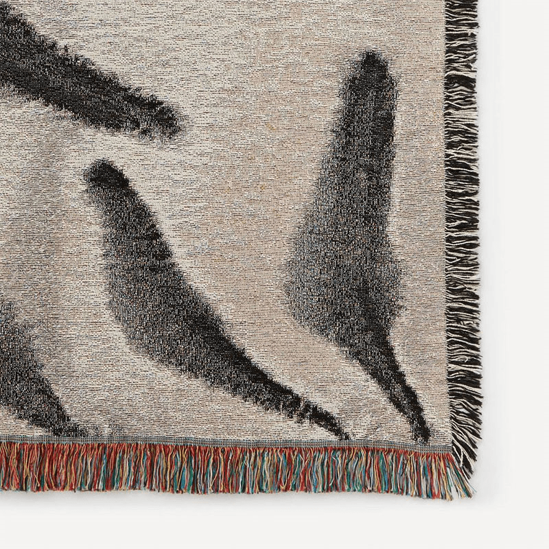 Amongst Woven Recycled Cotton Throw, 137 x 183cm, Beige/Grey
