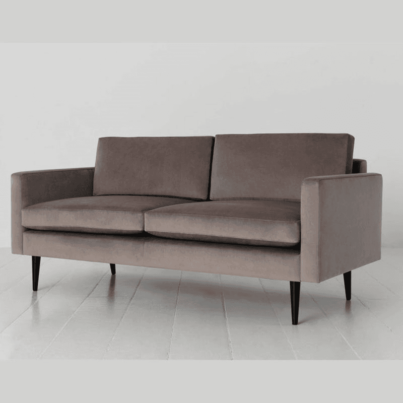 Model 01 2 Seater Velvet Sofa, Elephant
