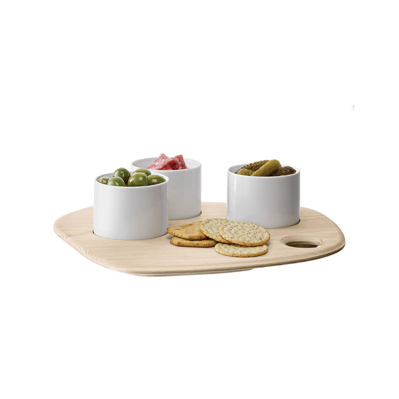 Palette Tapas Set and Board, D32cm, Ash Wood