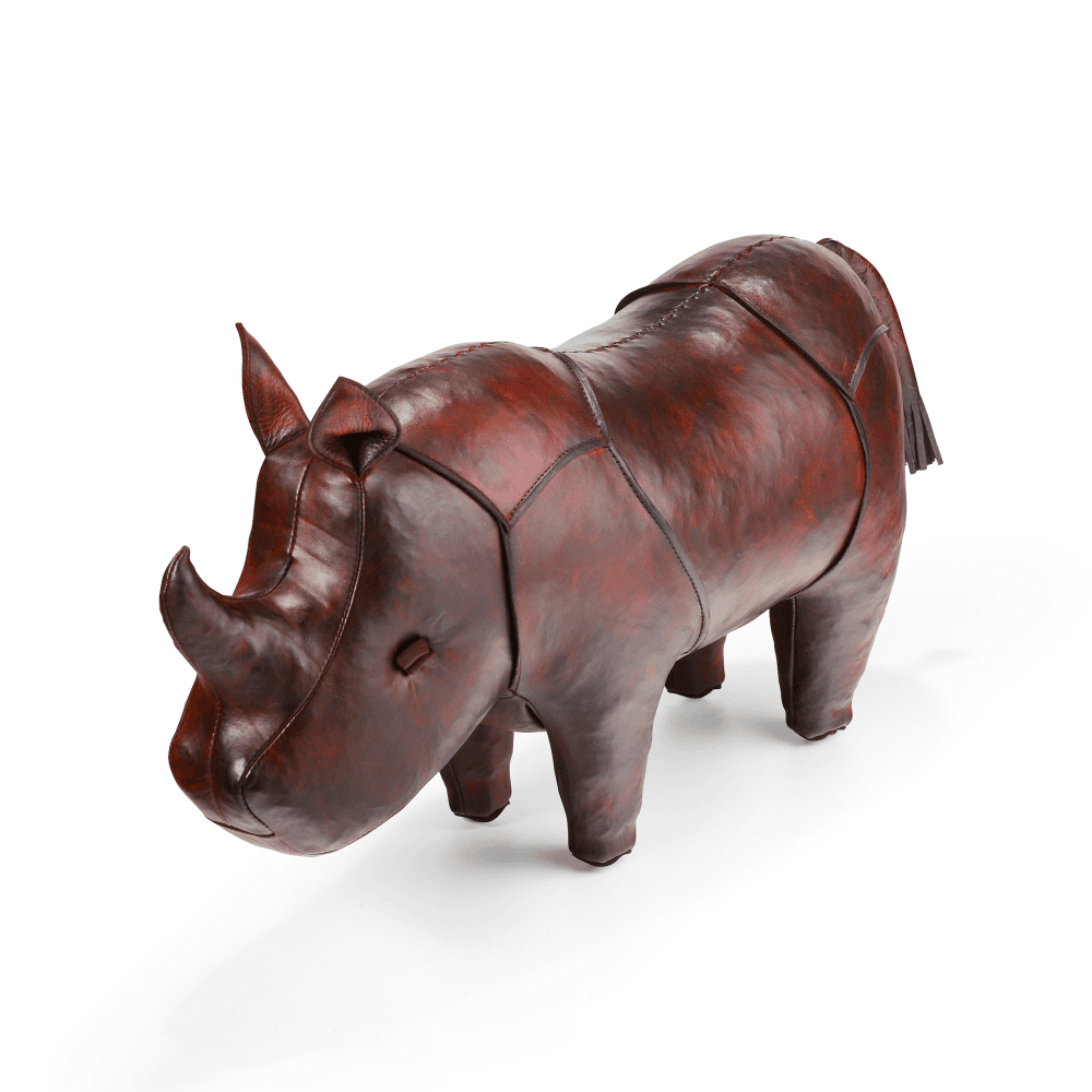 Rhinoceros Animal footstool, L640 x W200 x H370mm, Brown