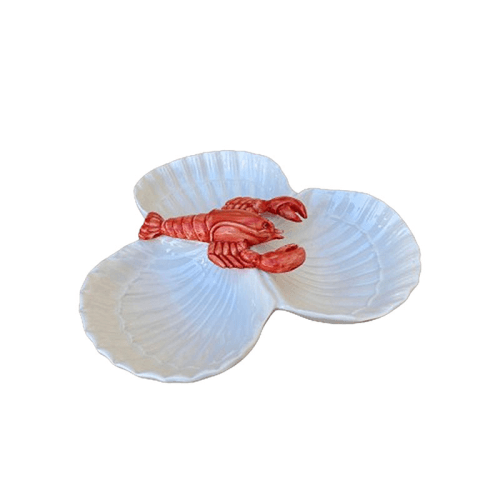 Image showing the The Lobster Plate, L27 x W27cm, White product.